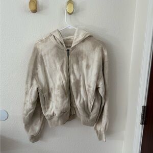 Abercrombie & Fitch Cream Zip-Up Hoodie